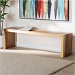 Pemberly Row Hand-Carved Solid Suar Wood Accent Bench with Sleek Profile