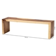 Pemberly Row Hand-Carved Solid Suar Wood Accent Bench with Sleek Profile