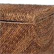 Pemberly Row Handwoven Seagrass Storage Bench with Spiral Design and Lid