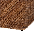 Pemberly Row Handwoven Seagrass Storage Bench with Spiral Design and Lid