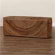 Pemberly Row Handwoven Seagrass Storage Bench with Spiral Design and Lid