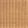 Pemberly Row Rectangular Scalloped Rattan Ottoman with Removable Cushion