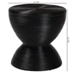 Pemberly Row Laminated Rattan Hourglass Side Table in Natural Finish