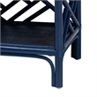 Pemberly Row Chippendale-Style Rattan Nightstand with Drawer and 2 Shelves