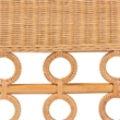 Pemberly Row Light Honey Rattan 2-Piece Avantgarde Dining Bench Set