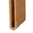 Pemberly Row Light Honey Rattan Openwork Console Table with Woven Exterior
