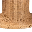 Pemberly Row Braided Light Honey Rattan Pedestal Round Dining Table