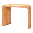 Pemberly Row Light Honey Fluted Rattan Reversible Waterfall Console Table