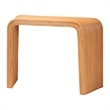 Pemberly Row Light Honey Fluted Rattan Reversible Waterfall Console Table
