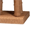 Pemberly Row Contemporary Honey Rattan Elephant Sculpture Console Table
