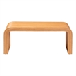 Pemberly Row Light Honey Fluted Rattan Waterfall Coffee Table