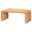 Pemberly Row Light Honey Fluted Rattan Waterfall Coffee Table