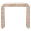 Pemberly Row Woven Grasscloth Waterfall Console Table with Rubber Feet