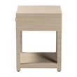 Pemberly Row Woven Grasscloth 1-Drawer Nightstand with Ring Pull