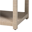 Pemberly Row Woven Grasscloth 1-Drawer Nightstand with Ring Pull