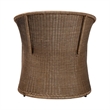 Pemberly Row Contemporary Greywashed Rattan Accent Chair with Cushion