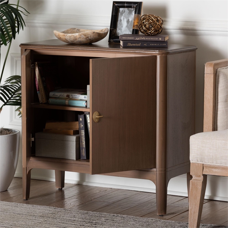 Pemberly Row 2-Door Storage Cabinet with Rounded Edges and Shelves