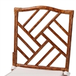 Pemberly Row Marbled Tortoise Rattan Dining Chair with Cushion