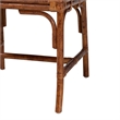 Pemberly Row Marbled Tortoise Rattan Dining Chair with Cushion