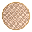 Pemberly Row Natural Rattan Round Bistro Dining Table in Beige