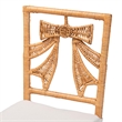 Pemberly Row Natural Rattan 2-Piece Dining Chair Set with Bow Back