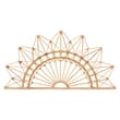 Pemberly Row Contemporary Rattan Sunburst Wall-Mount Queen Headboard