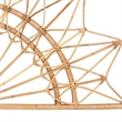 Pemberly Row Contemporary Rattan Sunburst Wall-Mount Queen Headboard