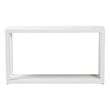 Pemberly Row Contemporary Grasscloth 2-Tier Console Table in White