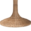Pemberly Row Contemporary Rattan Round Tulip Dining Table for 4