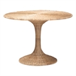 Pemberly Row Contemporary Rattan Round Tulip Dining Table for 4