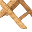 Pemberly Row Contemporary Rattan Accent Bench with Crisscross Base