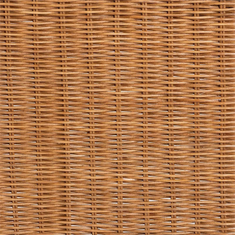 Pemberly Row Contemporary Rattan Accent Bench with Crisscross Base