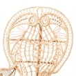 Pemberly Row Rattan Peacock Chair with Curled Geometric Fan Back