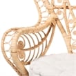 Pemberly Row Rattan Peacock Chair with Curled Geometric Fan Back