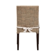 Pemberly Row Contemporary Rattan Basketweave Dining Chair with Cushion