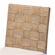 Pemberly Row Contemporary Rattan Basketweave Dining Chair with Cushion