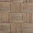 Pemberly Row Contemporary Rattan Basketweave Dining Chair with Cushion