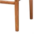 Pemberly Row Contemporary Rattan and Wood 2-Piece Dining Chair Set