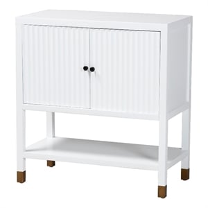 Pemberly Row Contemporary Fluted 2-Door Sideboard Storage Cabinet