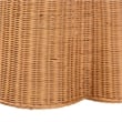Pemberly Row Scalloped Rattan Round Console Table with Drawer