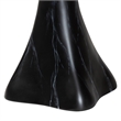 Pemberly Row Marbled Resin End Table with Pedestal Base in Black