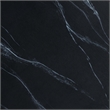 Pemberly Row Marbled Resin End Table with Pedestal Base in Black