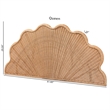 Pemberly Row Contemporary Scalloped Rattan Queen Headboard Wall-Mounted