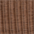 Pemberly Row Scalloped Rattan Loveseat with Removable Cushions
