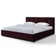 Pemberly Row Channel Tufted Upholstered Platform King Bed in Burgundy