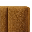 Pemberly Row Channel Tufted Upholstered Platform Queen Bed in Mustard Boucle