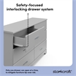 Pemberly Row 6-Drawer Engineered Wood Double Dresser in Pebble Gray