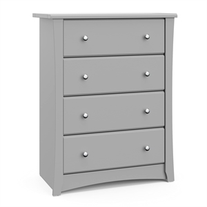 Pemberly Row 4-Drawer Engineered Wood Storage Chest in Pebble Gray
