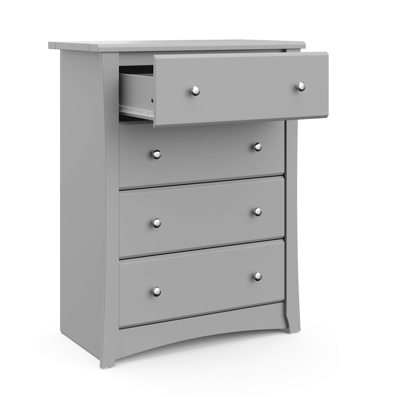 Pemberly Row 4-Drawer Engineered Wood Storage Chest in Pebble Gray