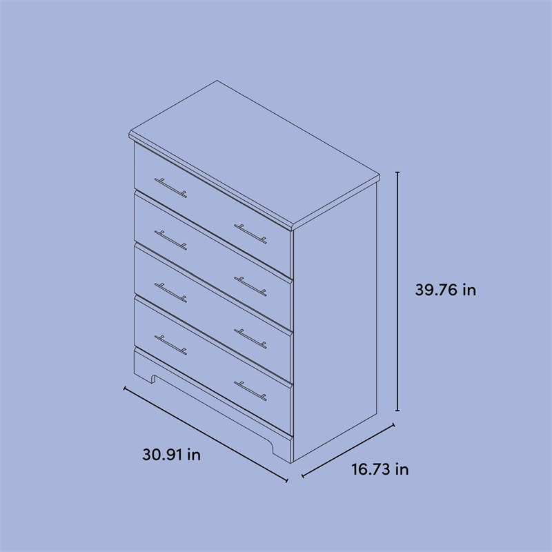 Pemberly Row 4-Drawer Engineered Wood Chest with Safety Stops in Black